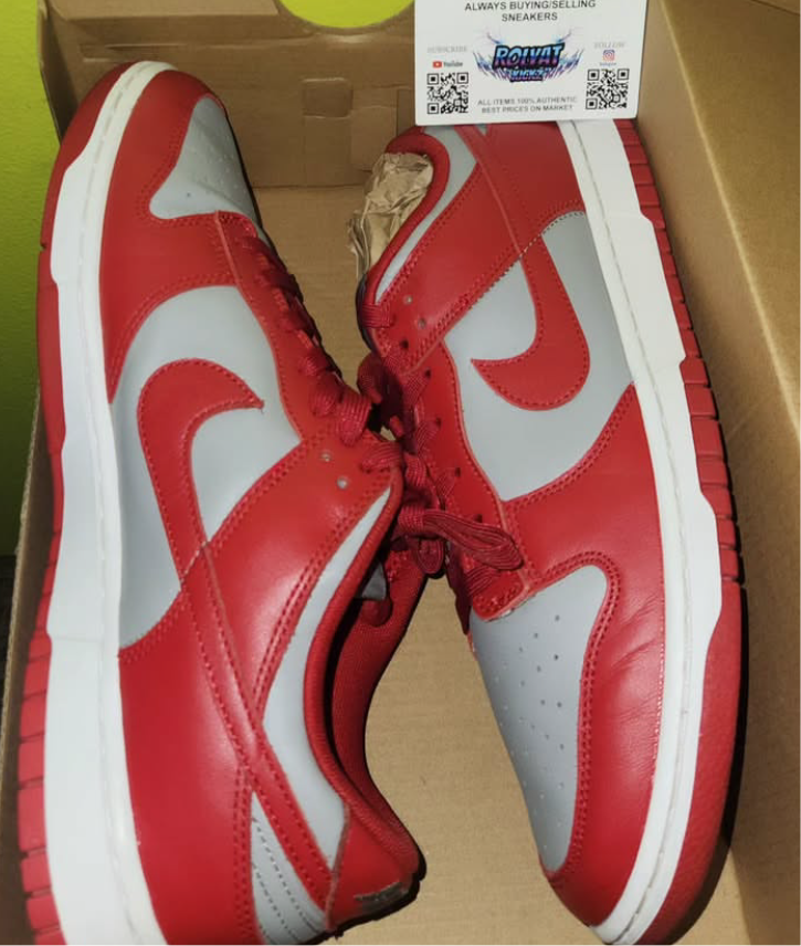 SIZE 11 NIKE DUNK LOW UNLV WITH REPLACEMENT BOX