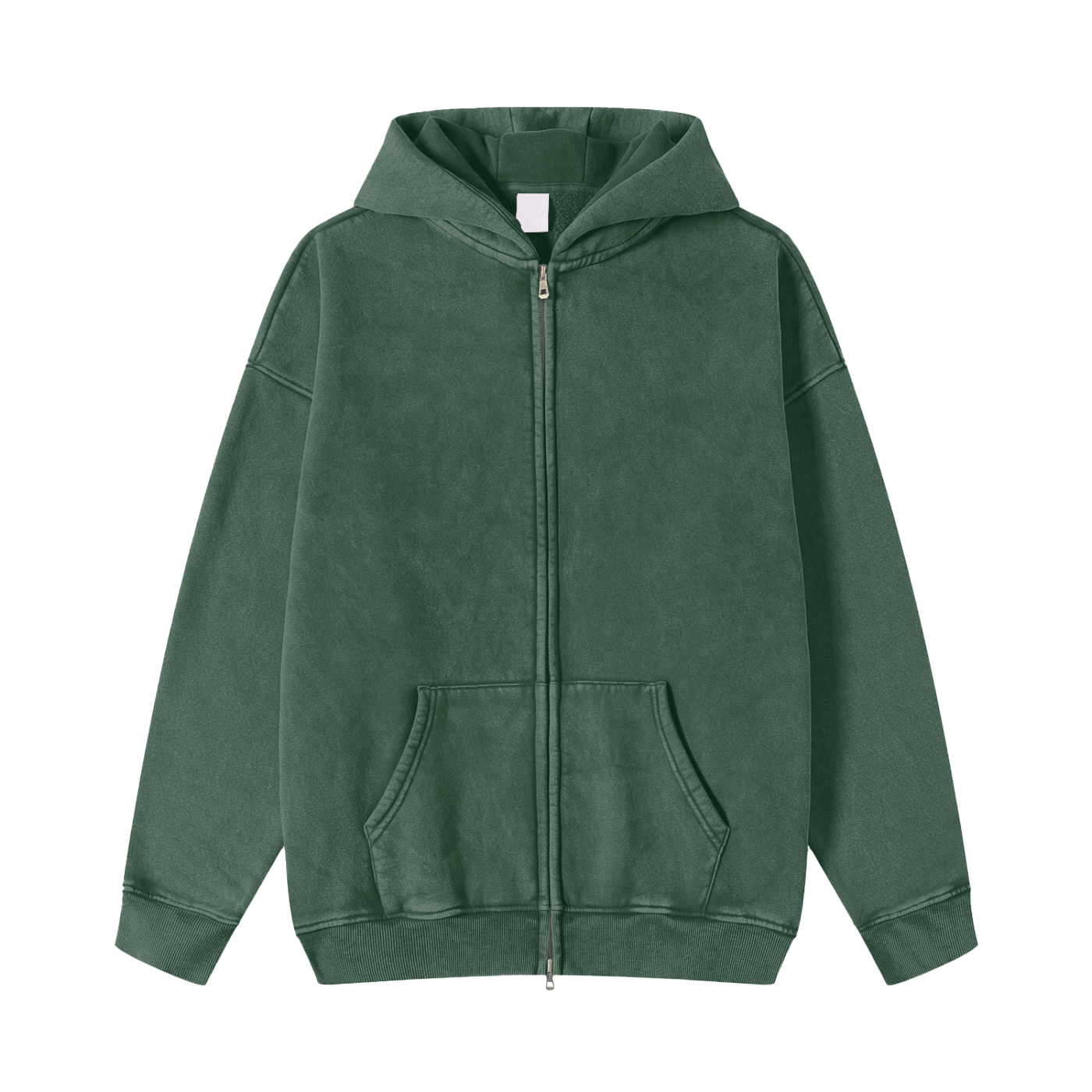 Snow Washed Zip-Through Hoodie