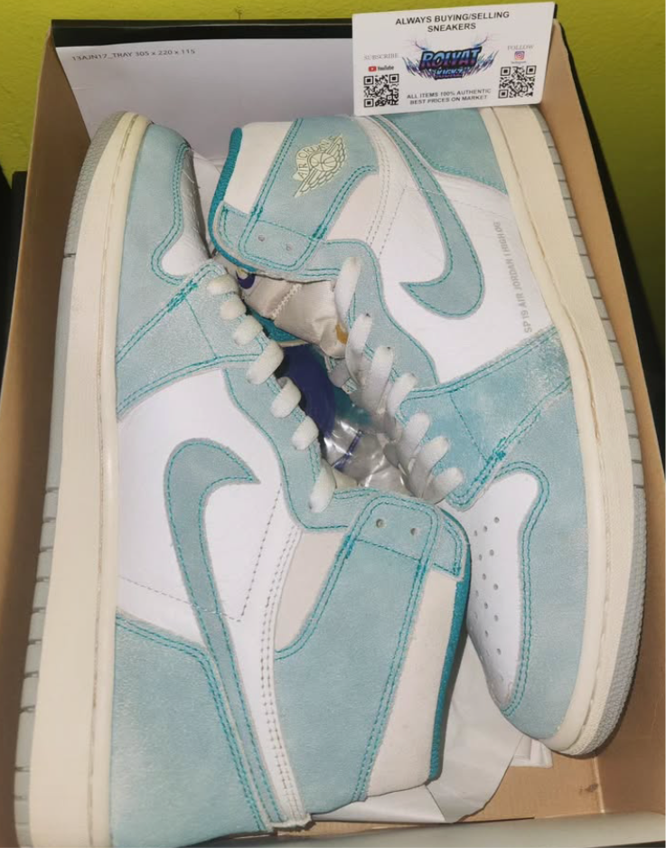 SIZE 8.5 JORDAN 1 TURBO GREEN WITH OG BOX