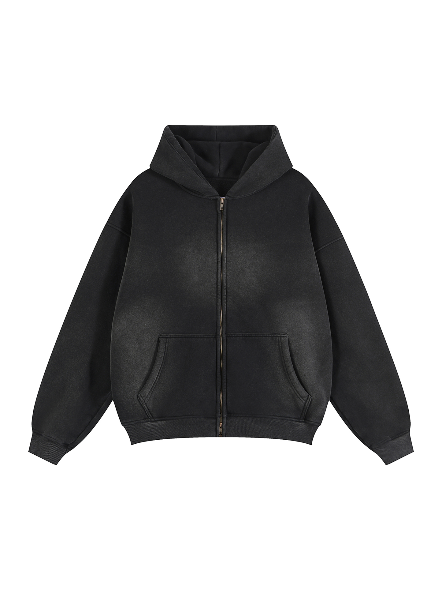 Sunfade Two-way Zipper Boxy Hoodie